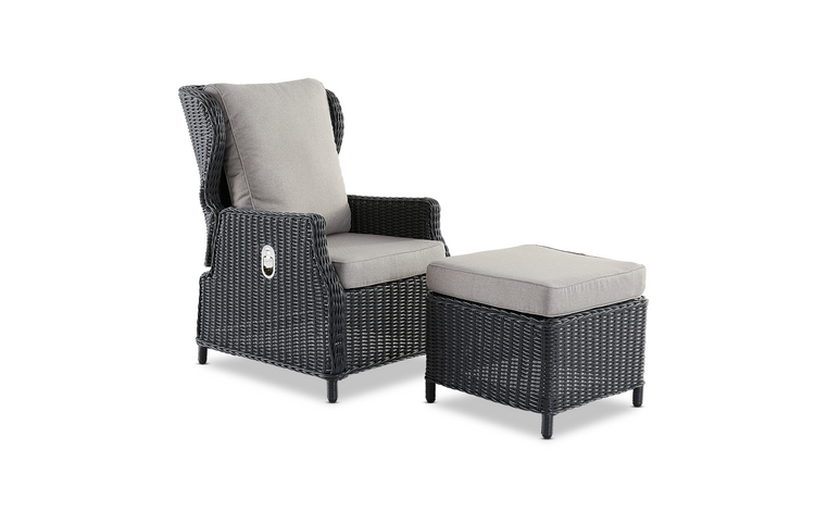 Rosslyn Reclining Lounge Chair Charcoal